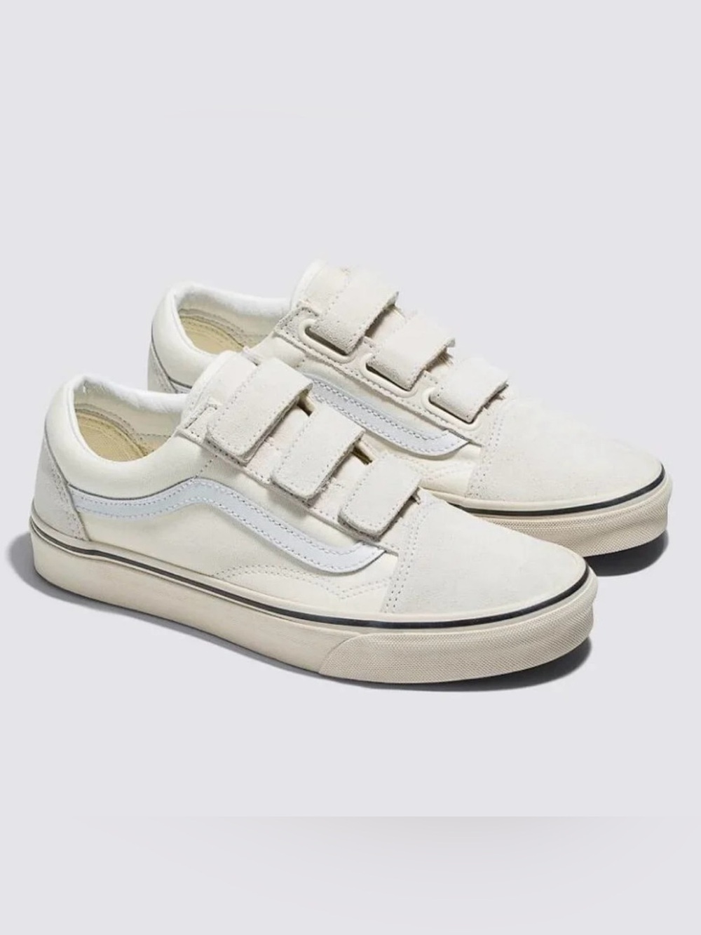 Vans Old Skool V Suede Canvas Shoe Marshmallow Turtledove Women’s 8 Men’s 6.5